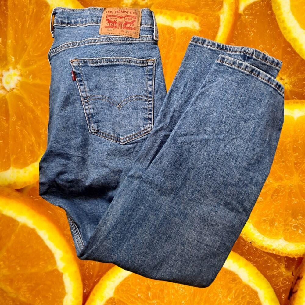 Levi's 505 Blue Straight Leg Jeans‎ Size 36 x 30